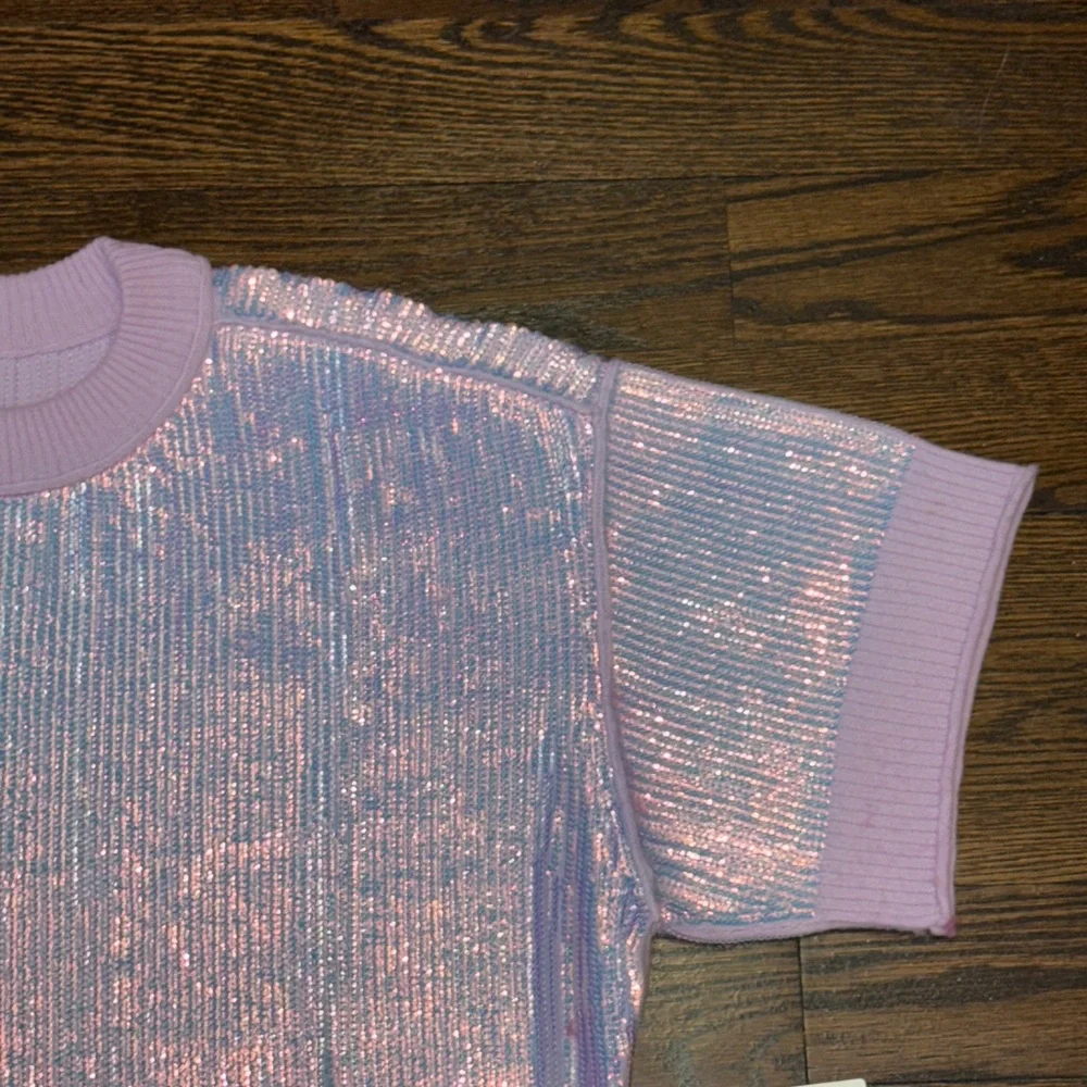 Anthropologie The Goldie Crew-Neck Cashmere Blend Sequin Sweater - Picture 6 of 12